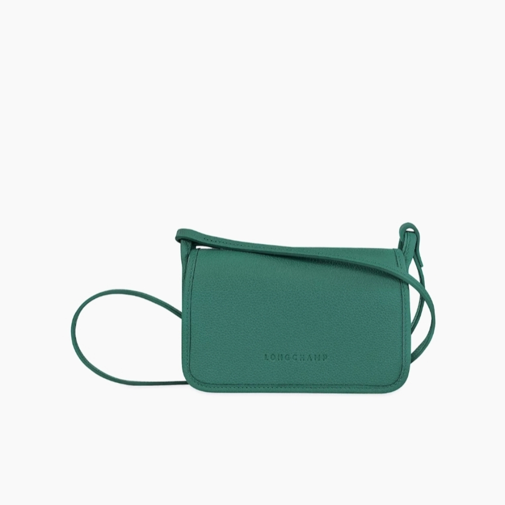 Longchamp Le Foulonné Leather Wallet-On-Strap